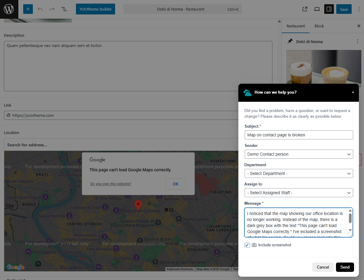 Website Support Widget
