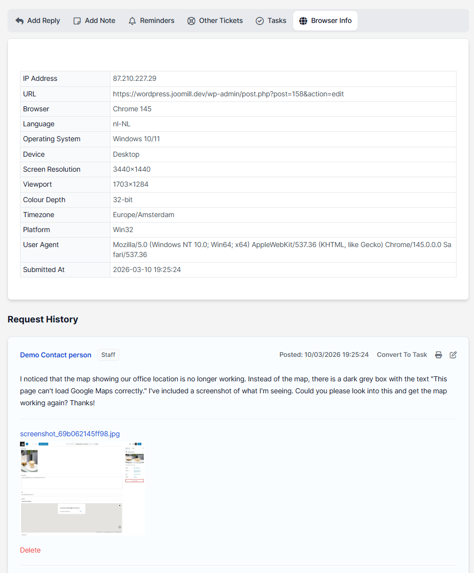 Perfex CRM Ticket Meta